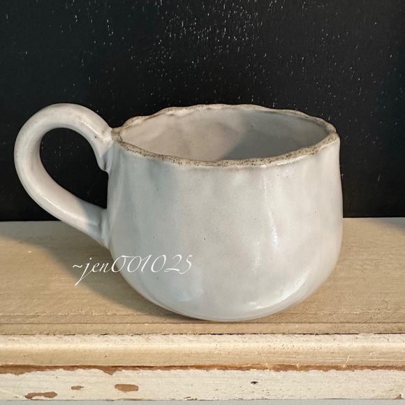 13.5oz Stoneware Debossed Tree Holiday Mug Sour Cream - Hearth & Hand Magnolia - Picture 6 of 7